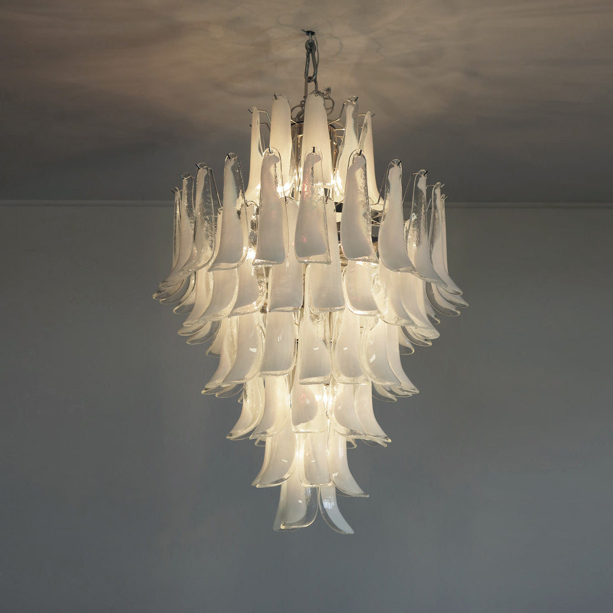 Caramello Petal Chandelier – Cascading Glass Petal Statement Chandelier