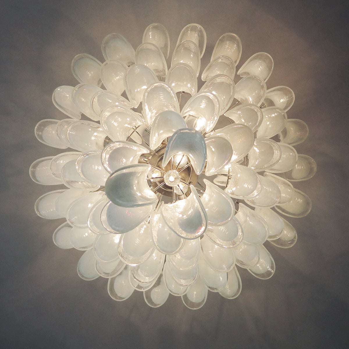 Caramello Petal Chandelier – Cascading Glass Petal Statement Chandelier