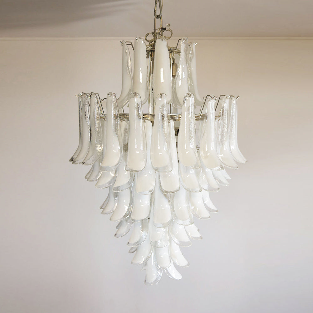 Caramello Petal Chandelier – Cascading Glass Petal Statement Chandelier