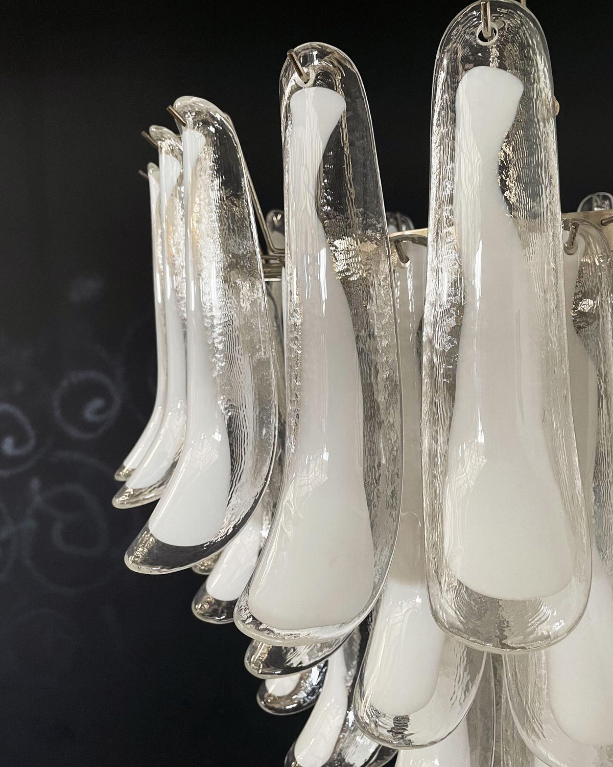 Caramello Petal Chandelier – Cascading Glass Petal Statement Chandelier