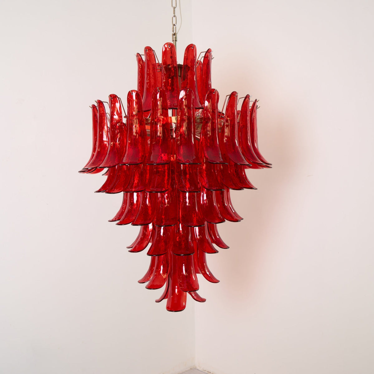 Caramello Petal Chandelier – Cascading Glass Petal Statement Chandelier