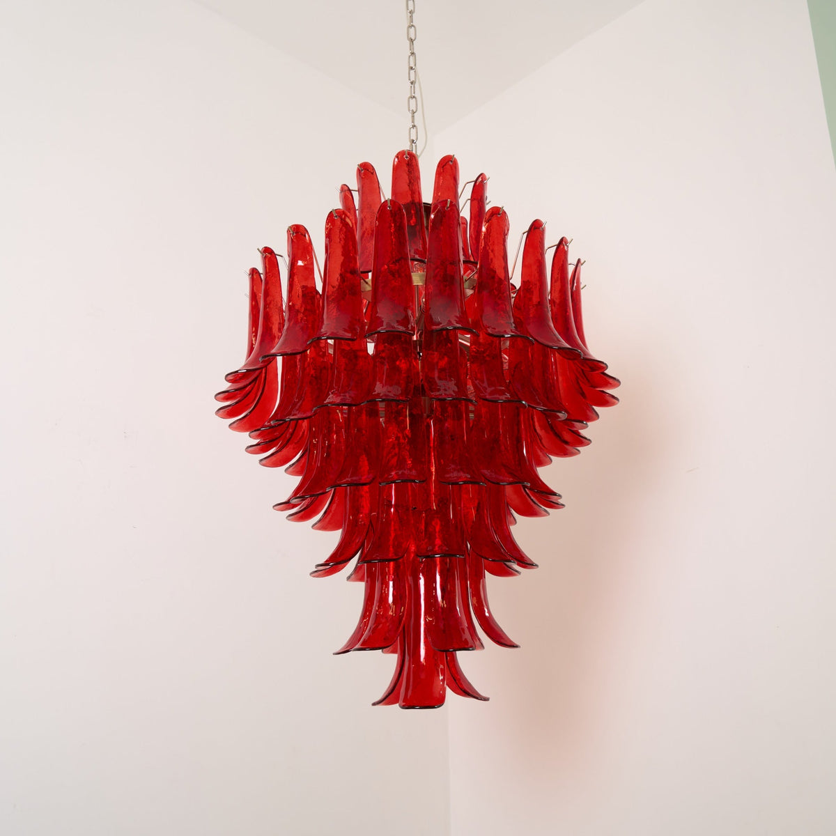 Caramello Petal Chandelier – Cascading Glass Petal Statement Chandelier