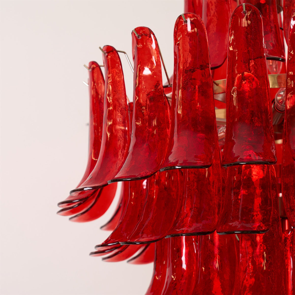 Caramello Petal Chandelier – Cascading Glass Petal Statement Chandelier