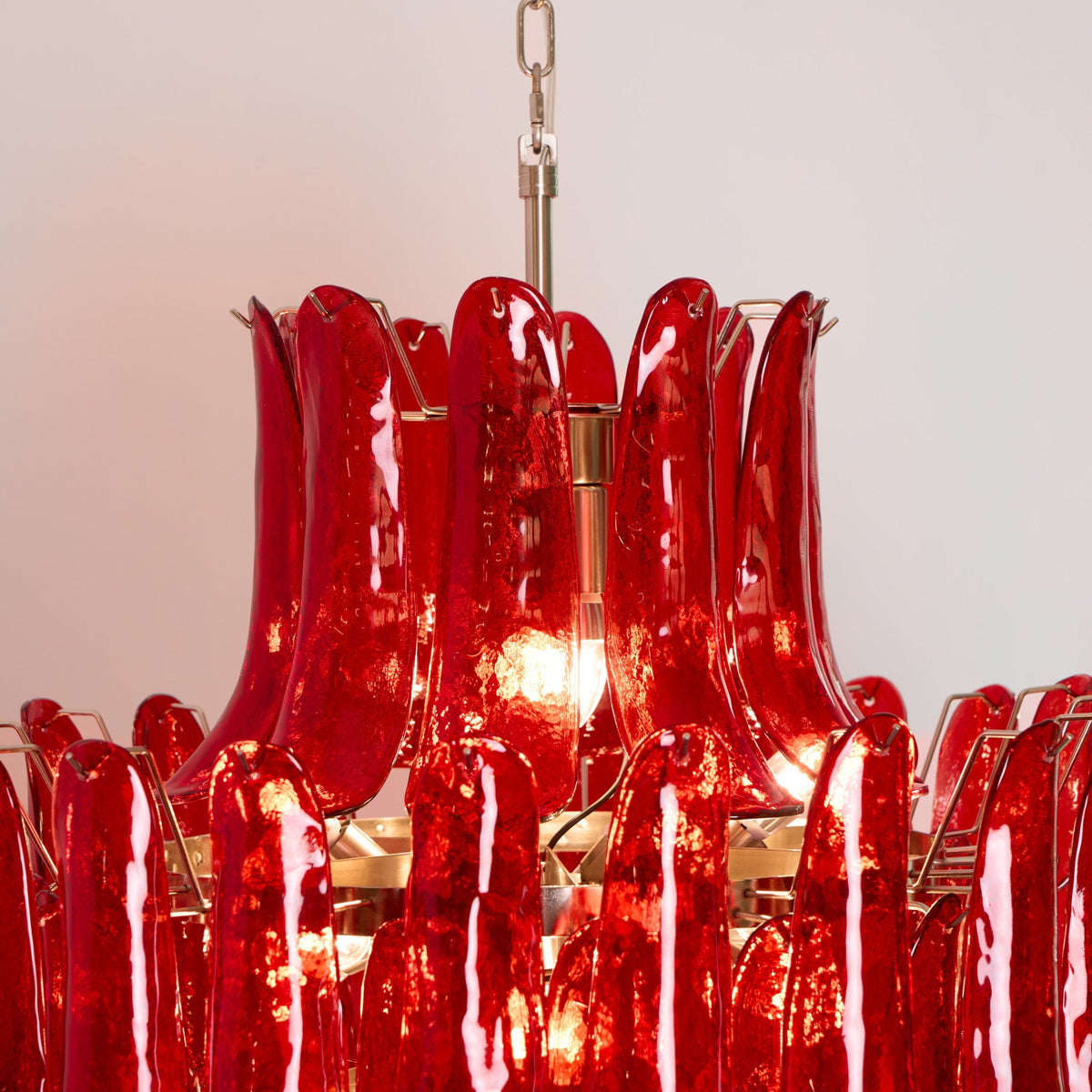 Caramello Petal Chandelier – Cascading Glass Petal Statement Chandelier