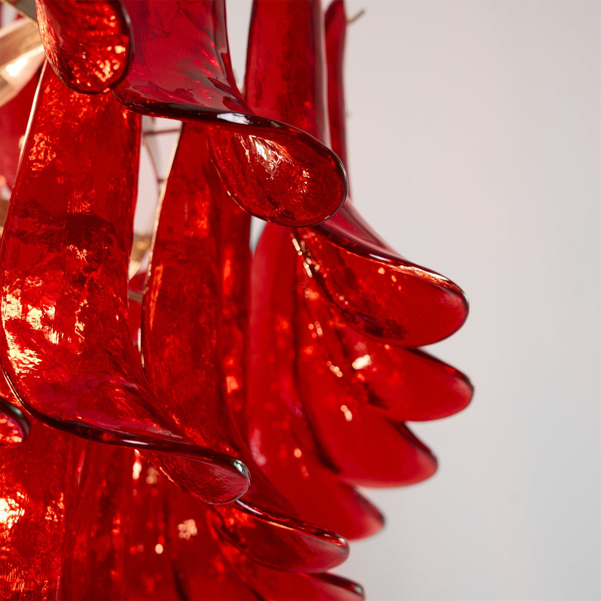 Caramello Petal Chandelier – Cascading Glass Petal Statement Chandelier