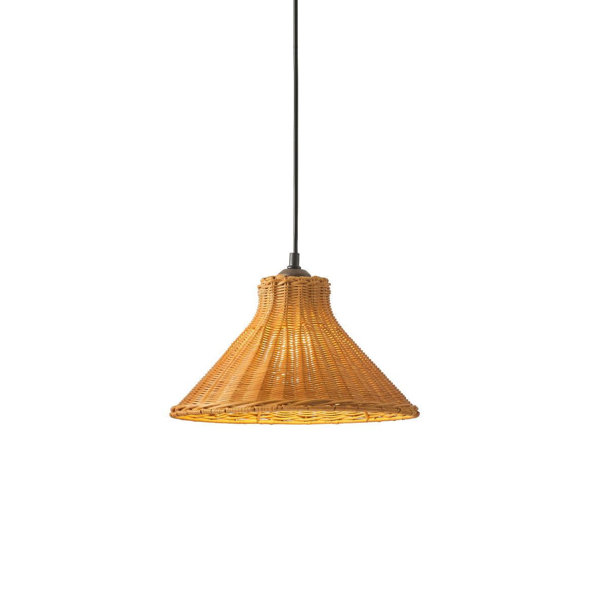 Caribe Pendant Lamp – Hand-Woven Natural Rattan Cone Pendant Light