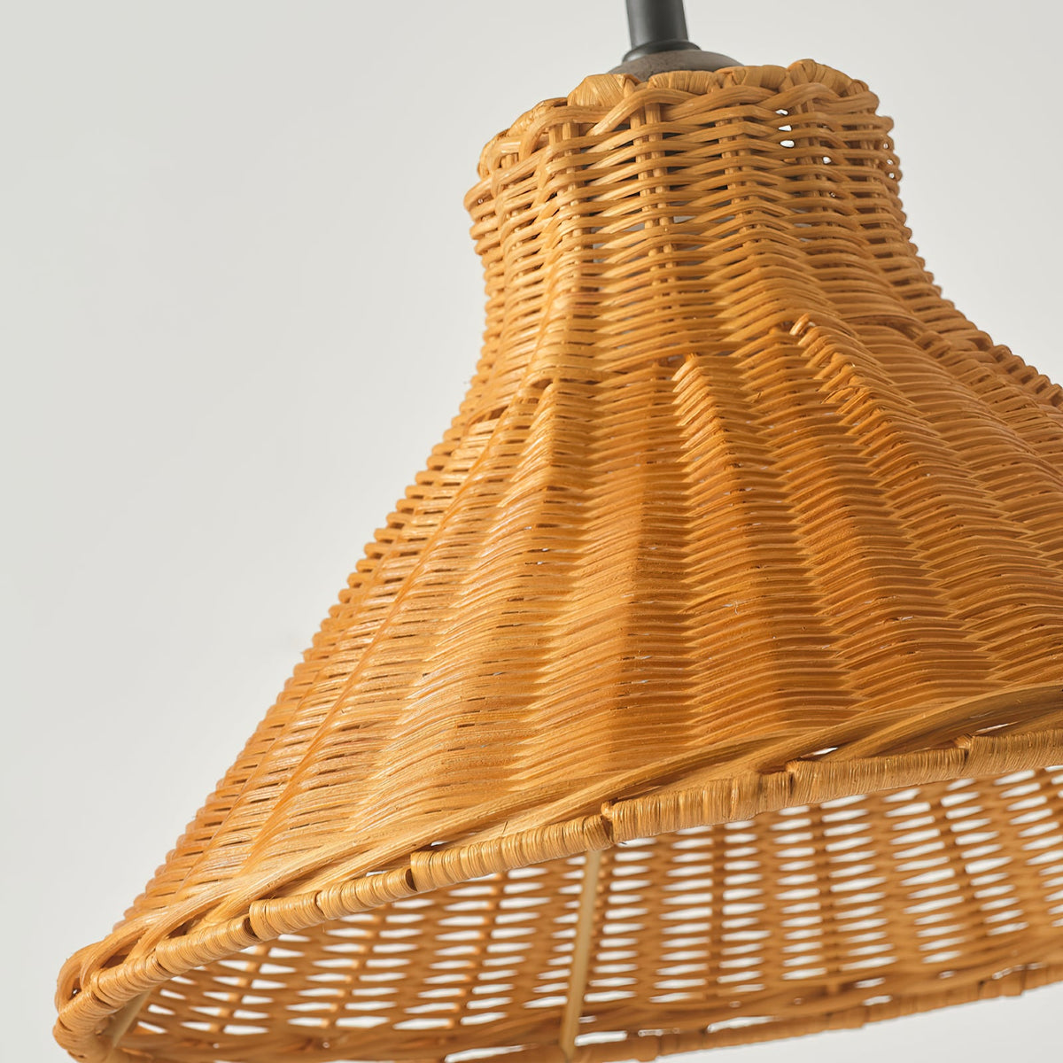 Caribe Pendant Lamp – Hand-Woven Natural Rattan Cone Pendant Light