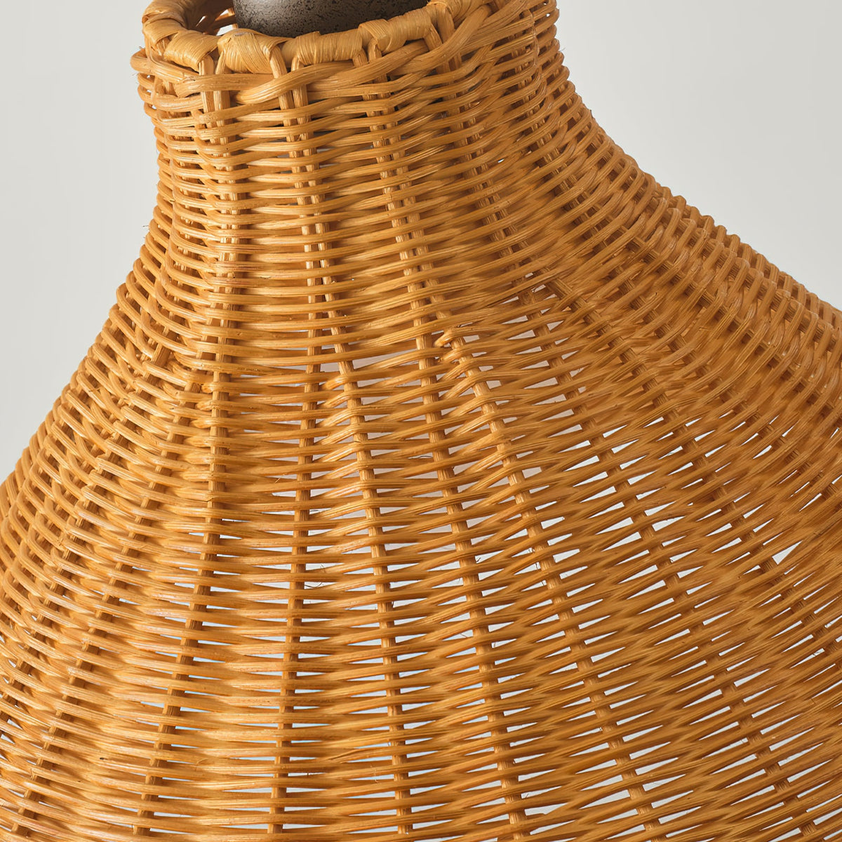 Caribe Pendant Lamp – Hand-Woven Natural Rattan Cone Pendant Light