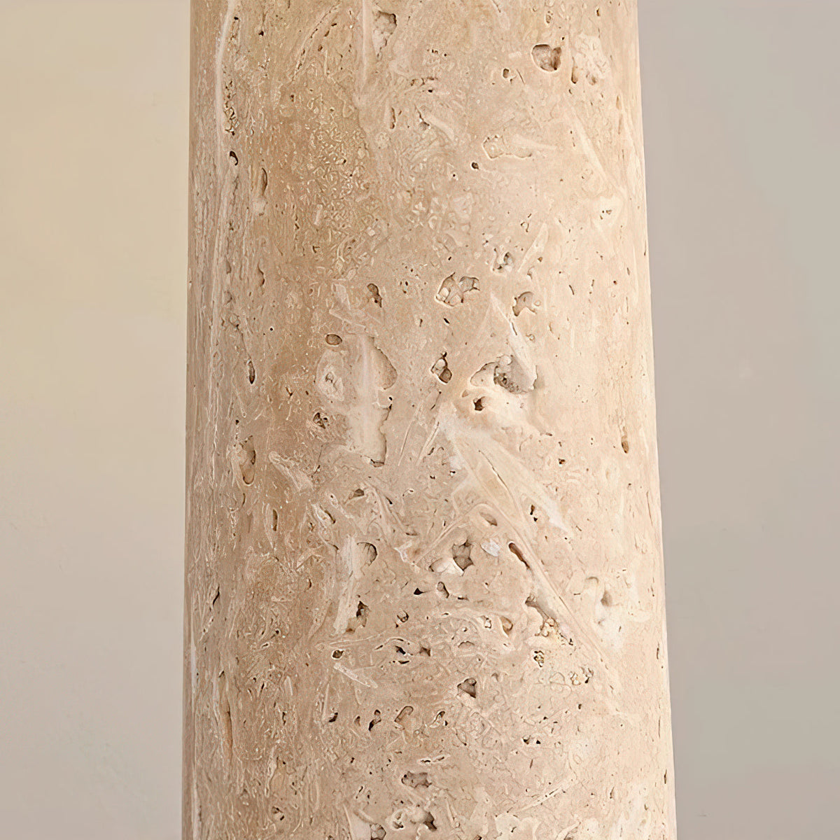 Carla Table Lamp – Travertine Natural Stone & Opal Glass Accent Light