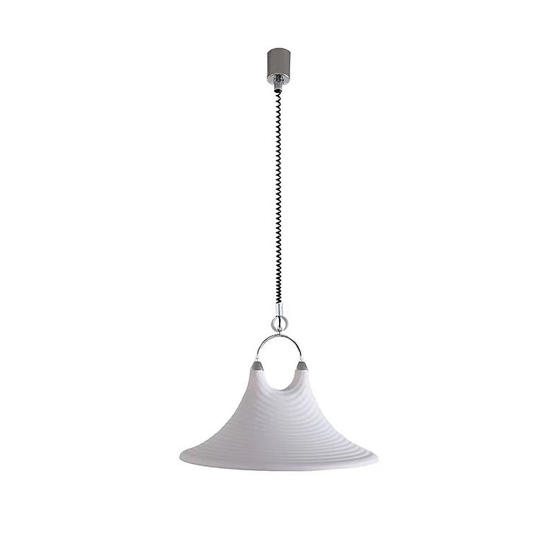 Carlo Trumpet Pendant Lamp – Orange Striped Trumpet Dual-Light Pendant