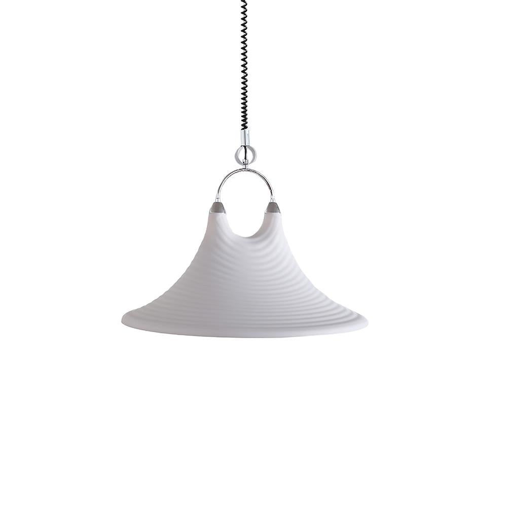 Carlo Trumpet Pendant Lamp – Orange Striped Trumpet Dual-Light Pendant