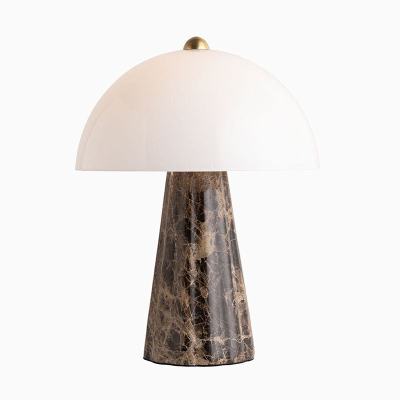 Carme Table Lamp – Celestial Marble Base & Glass Globe LED Accent Lamp