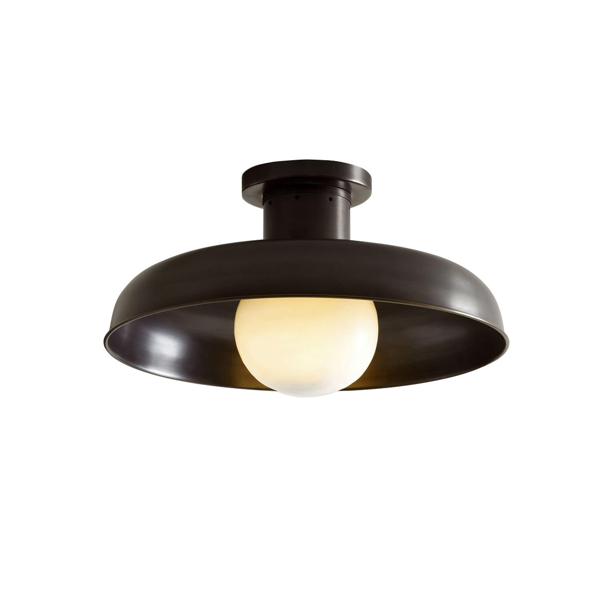 Cadence Semi Flush Ceiling Lamp – Mid-Century Danish Modern Dome Ceiling Light
