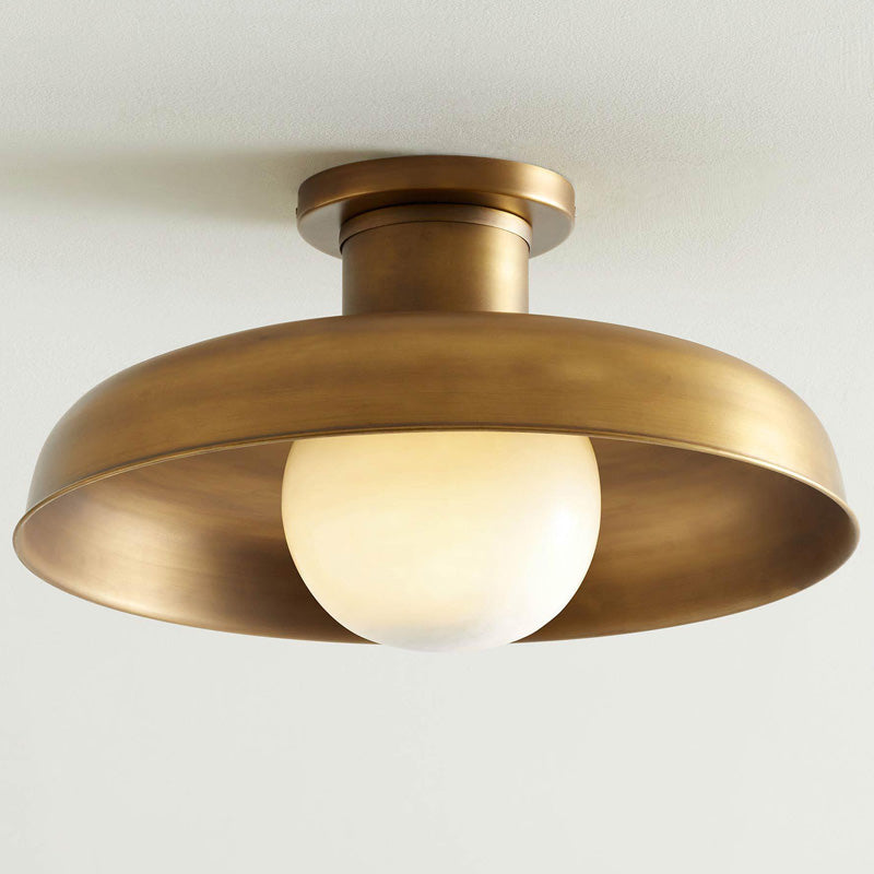 Cadence Semi Flush Ceiling Lamp – Mid-Century Danish Modern Dome Ceiling Light