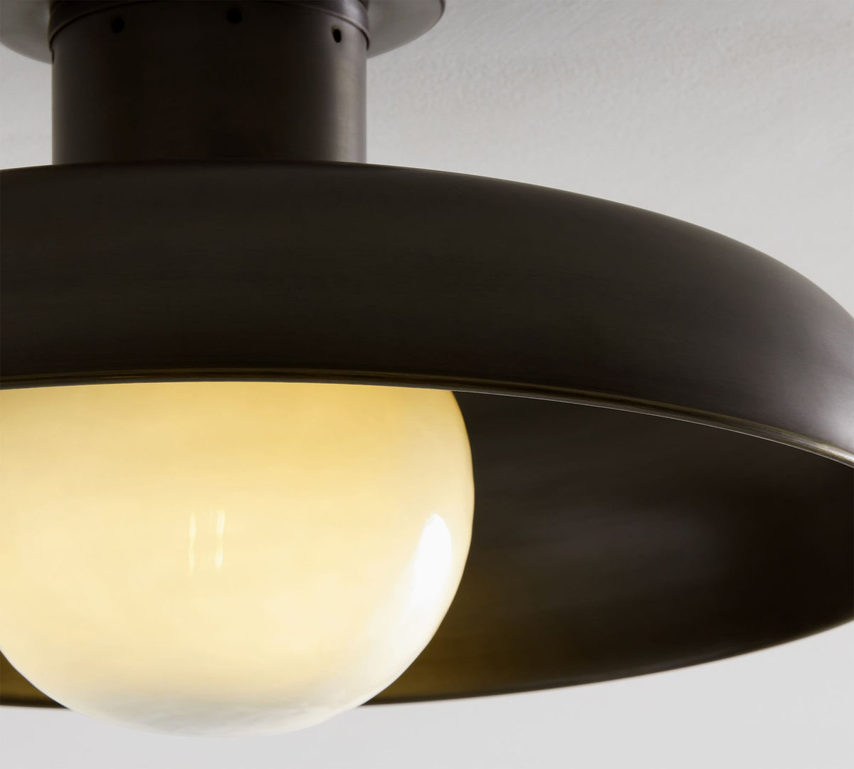 Cadence Semi Flush Ceiling Lamp – Mid-Century Danish Modern Dome Ceiling Light