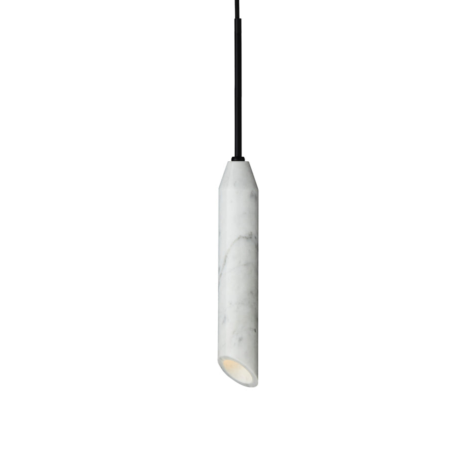 Carnival Marble Pendant Lamp – Cylindrical Marble & Travertine Spot Pendant Light