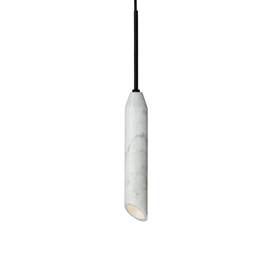 Carnival Marble Pendant Lamp – Cylindrical Marble & Travertine Spot Pendant Light