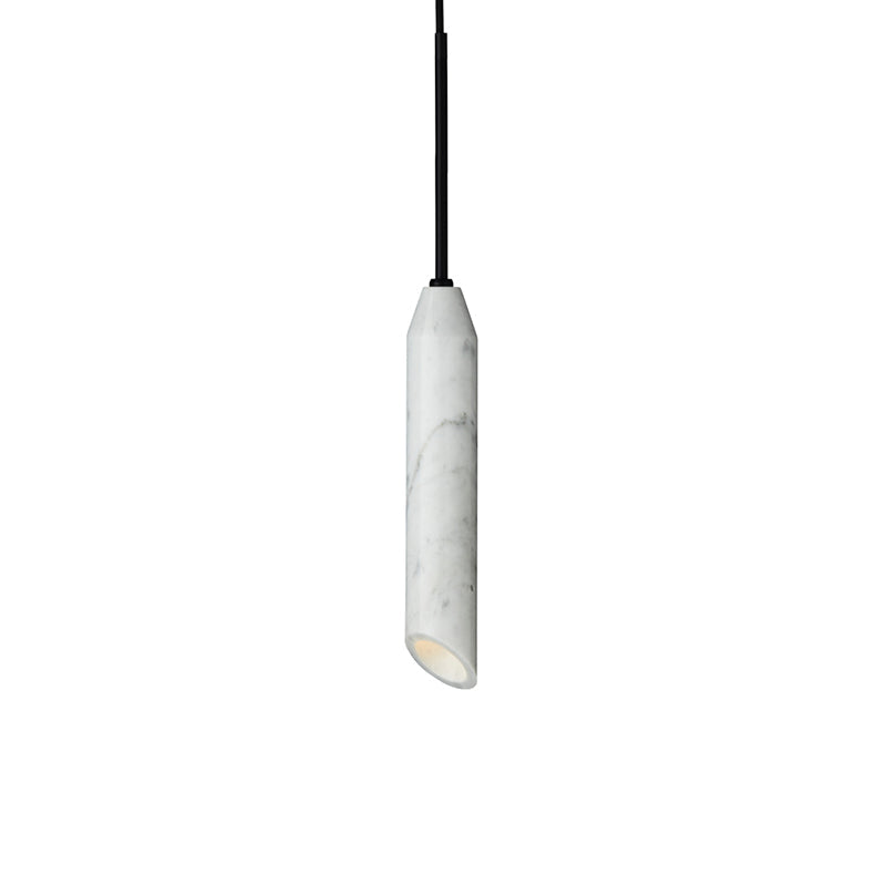 Carnival Marble Pendant Lamp – Cylindrical Marble & Travertine Spot Pendant Light