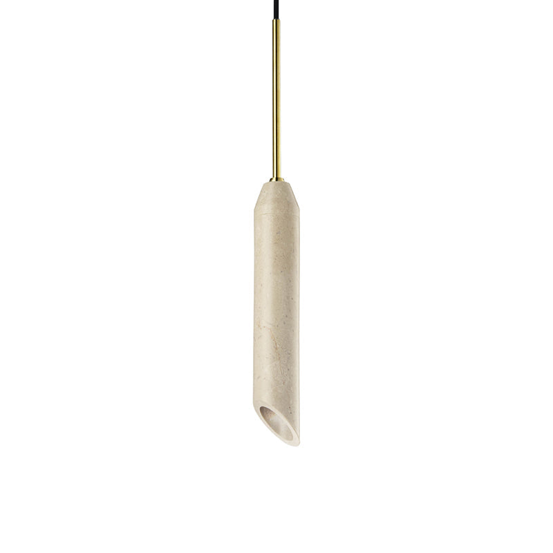Carnival Marble Pendant Lamp – Cylindrical Marble & Travertine Spot Pendant Light