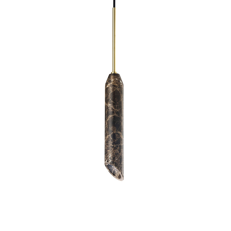 Carnival Marble Pendant Lamp – Cylindrical Marble & Travertine Spot Pendant Light