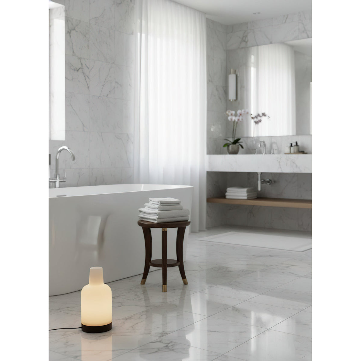 Carpyen Alabast Table Lamp (Built-in Battery) – Rechargeable Natural Alabaster Wireless Accent Light