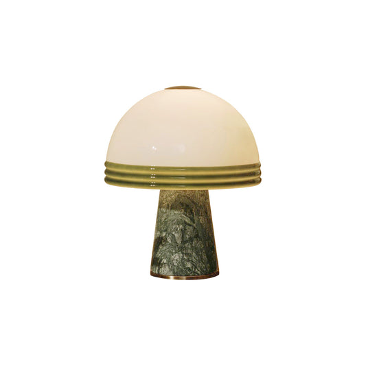 Cassie Table Lamp – Green Marble Base & Rippled Acrylic Dome Accent Lamp