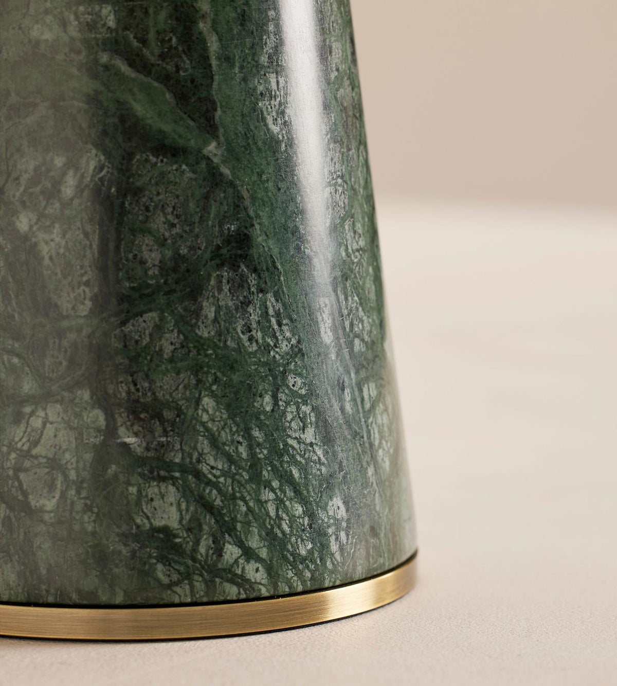 Cassie Table Lamp – Green Marble Base & Rippled Acrylic Dome Accent Lamp
