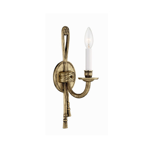 Cast Brass Sconce – Neo-Classical Rope & Tassel Solid Brass Sconce