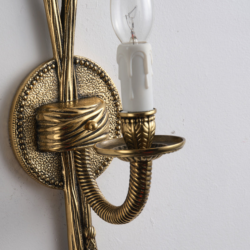 Cast Brass Sconce – Neo-Classical Rope & Tassel Solid Brass Sconce