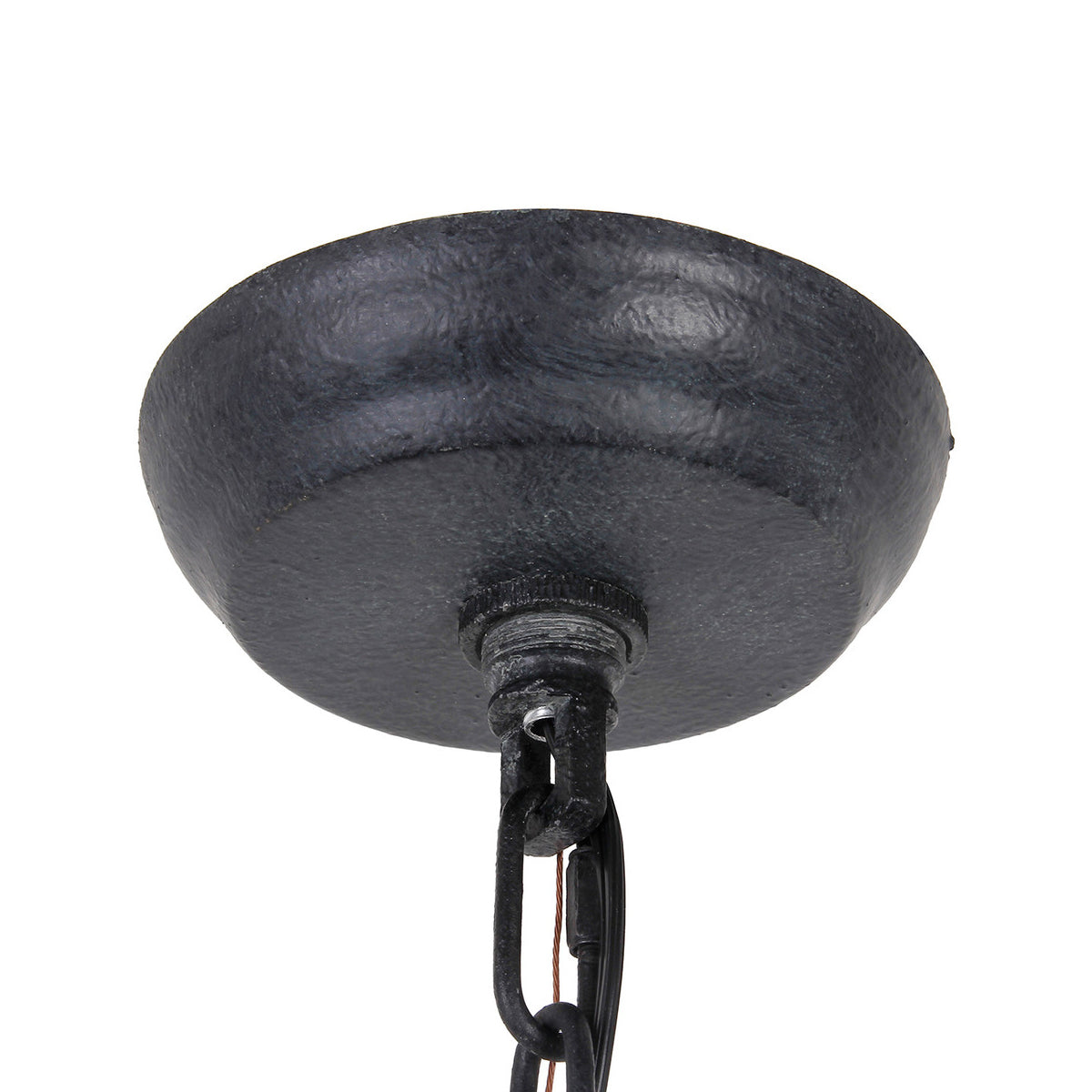 Castello Pendant Lamp – Rustic Wood & Black Iron Globe 4-Light Pendant