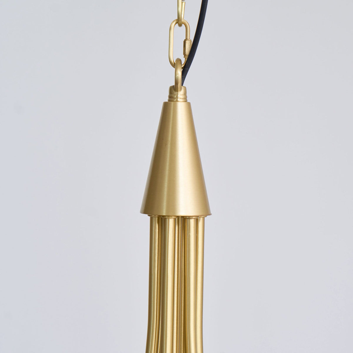 Castlehill Chandelier – Minimalist Parallel 6-Arm Brass Chandelier