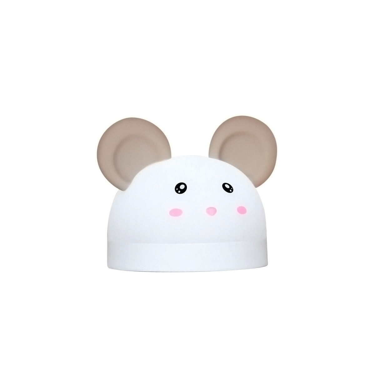 Cat Mouse Clock Night Light - Rechargeable Silicone LED Alarm Clock | Tail-Rotating Dimmer & Sound Activated Display