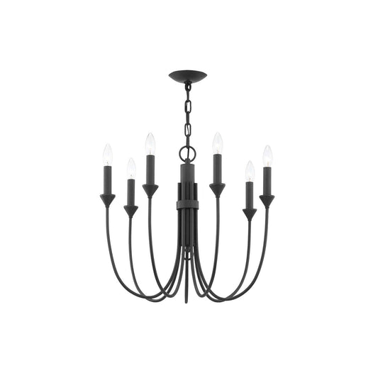 Cate Chandelier – Swooping Brass Arm Multi-Light Statement Chandelier