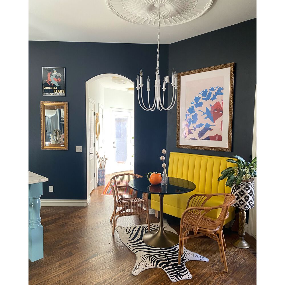 Cate Chandelier – Swooping Brass Arm Multi-Light Statement Chandelier