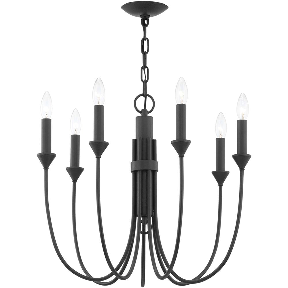 Cate Chandelier – Swooping Brass Arm Multi-Light Statement Chandelier