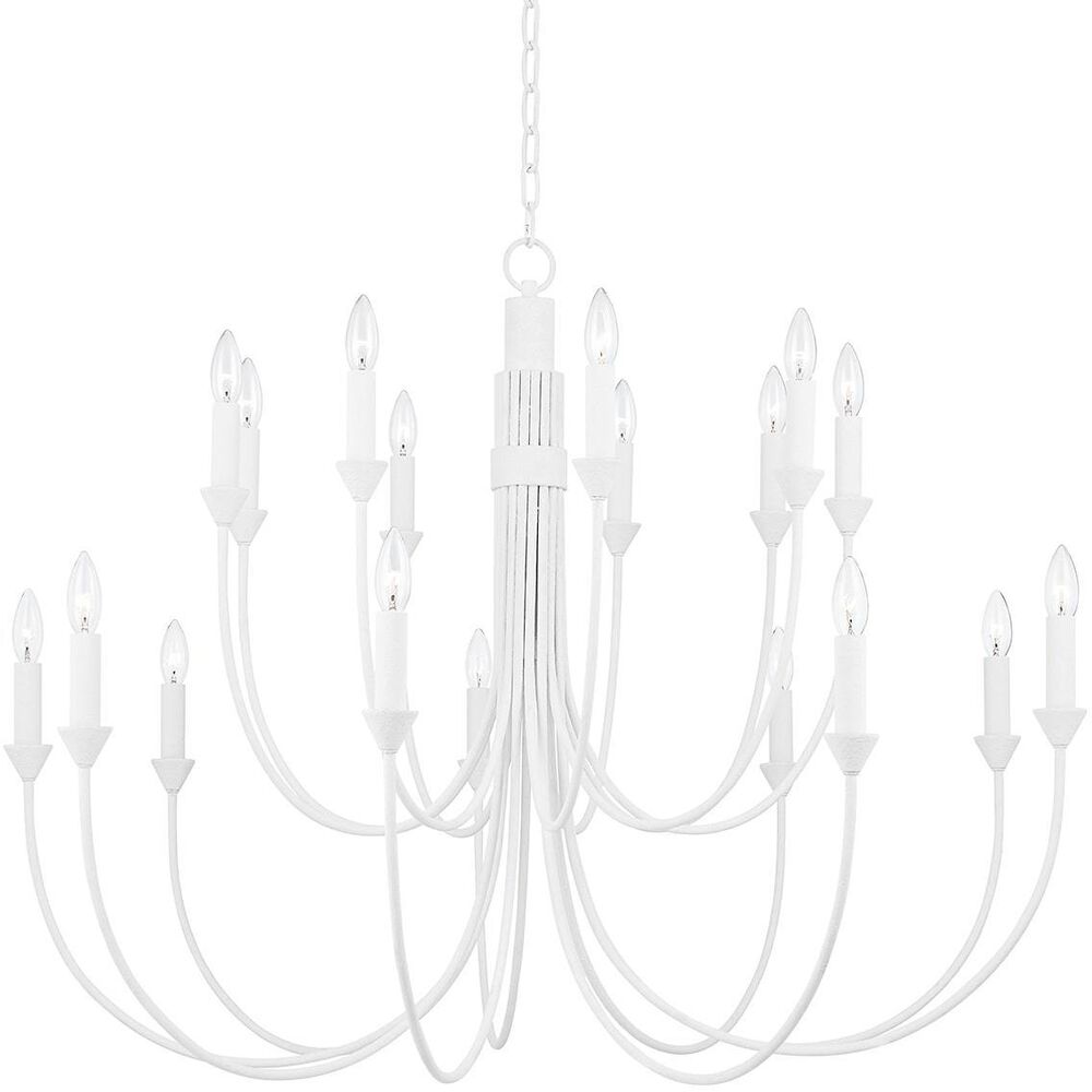 Cate Chandelier – Swooping Brass Arm Multi-Light Statement Chandelier