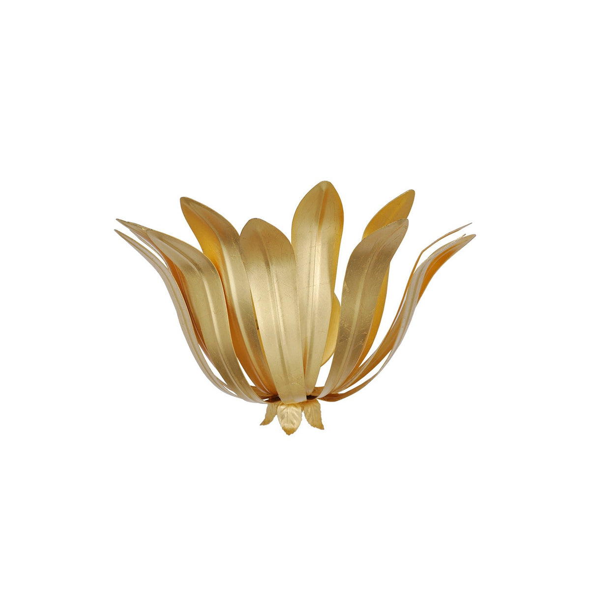 Cayman Wall Lamp – Hand-Finished Organic Layered Leaf Brass Sconce