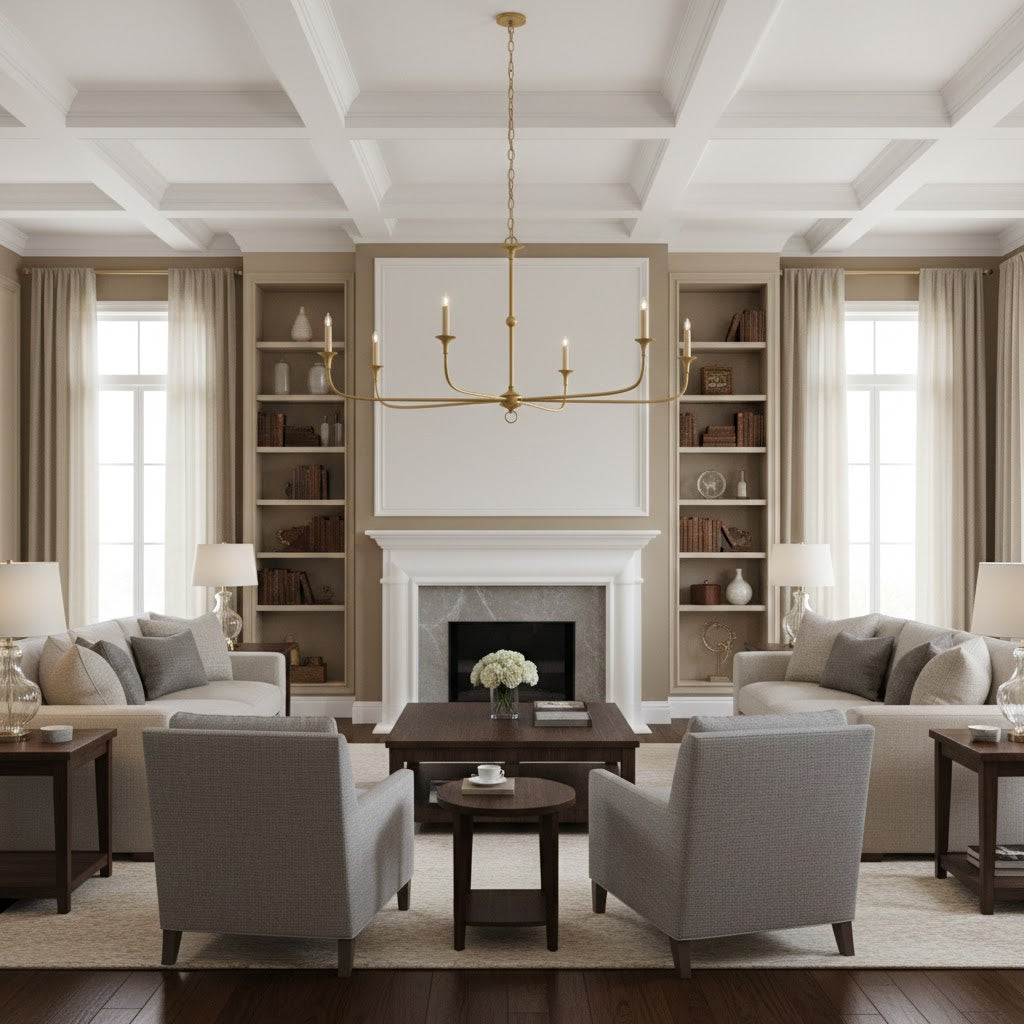 Cecil Chandelier – Minimalist Fluid Arm Candelabra Chandelier