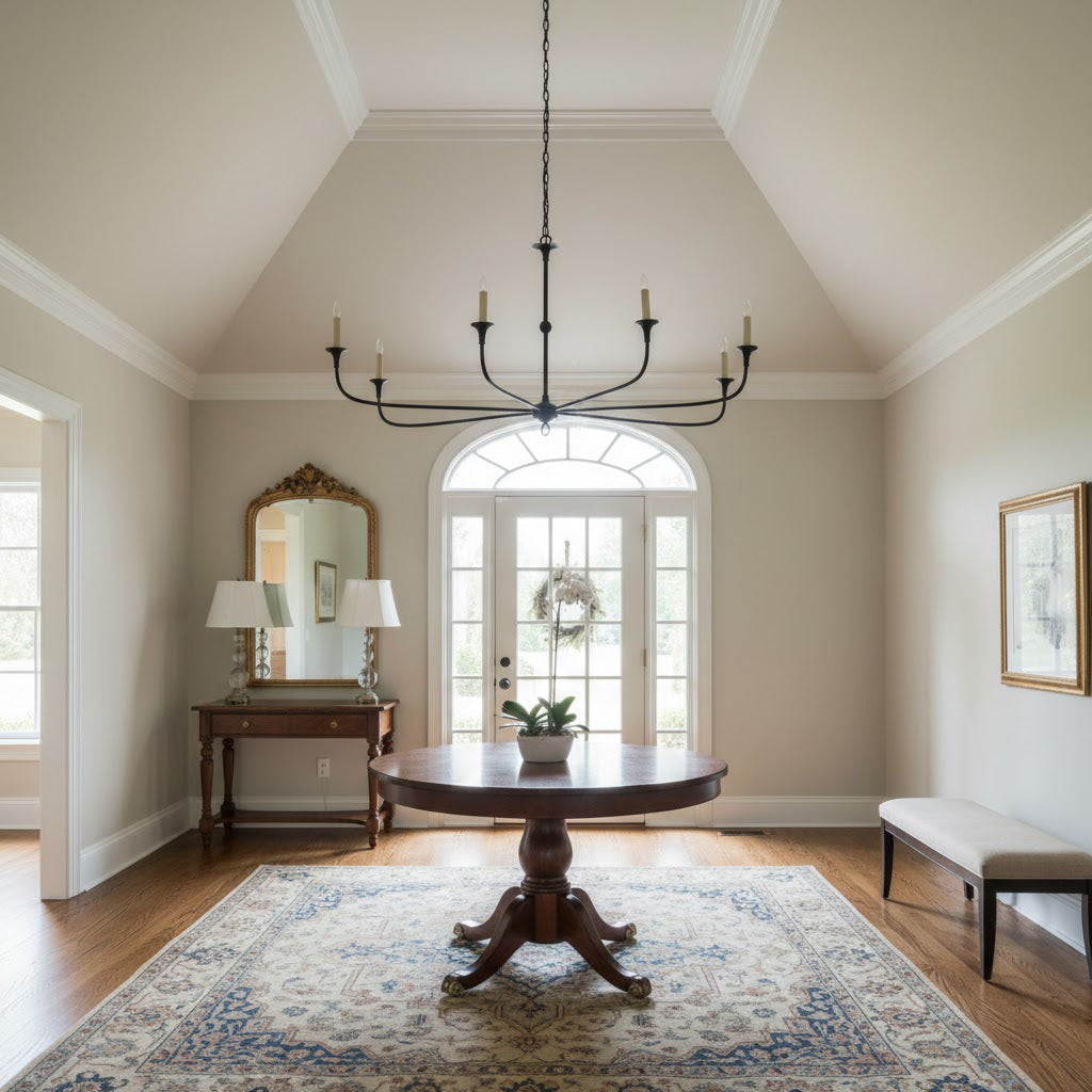 Cecil Chandelier – Minimalist Fluid Arm Candelabra Chandelier