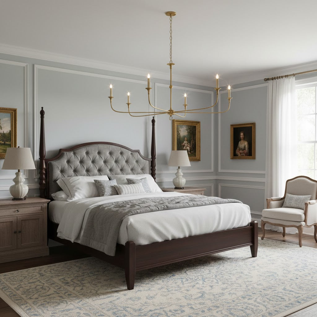 Cecil Chandelier – Minimalist Fluid Arm Candelabra Chandelier