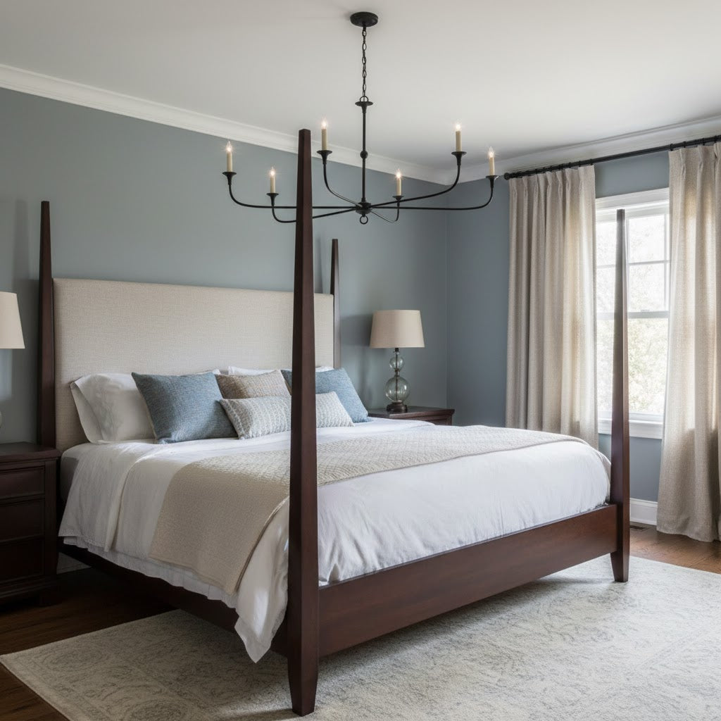 Cecil Chandelier – Minimalist Fluid Arm Candelabra Chandelier