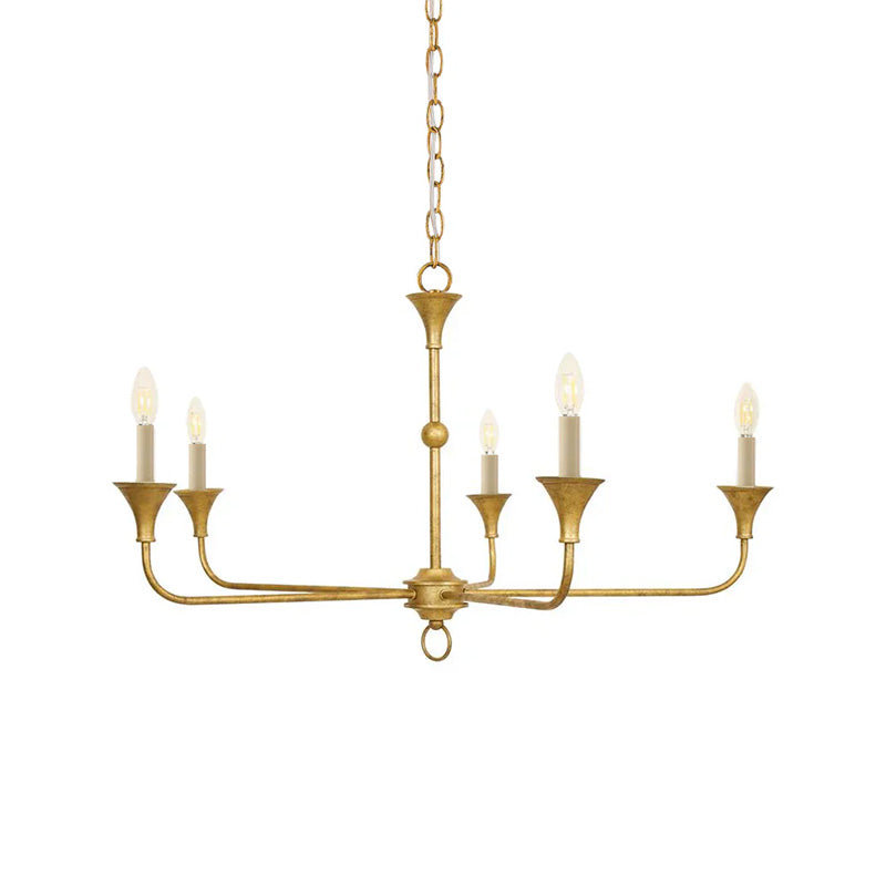 Cecil Chandelier – Minimalist Fluid Arm Candelabra Chandelier