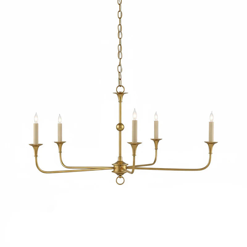 Cecil Chandelier – Minimalist Fluid Arm Candelabra Chandelier