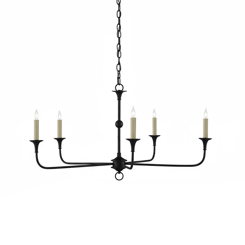 Cecil Chandelier – Minimalist Fluid Arm Candelabra Chandelier