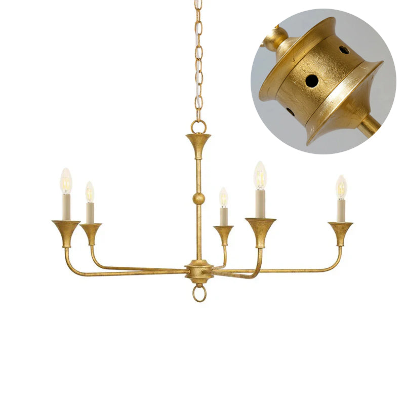 Cecil Chandelier – Minimalist Fluid Arm Candelabra Chandelier