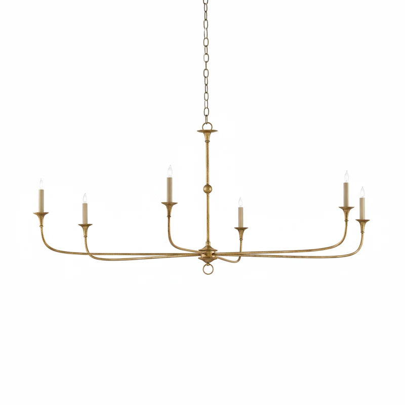 Cecil Chandelier – Minimalist Fluid Arm Candelabra Chandelier