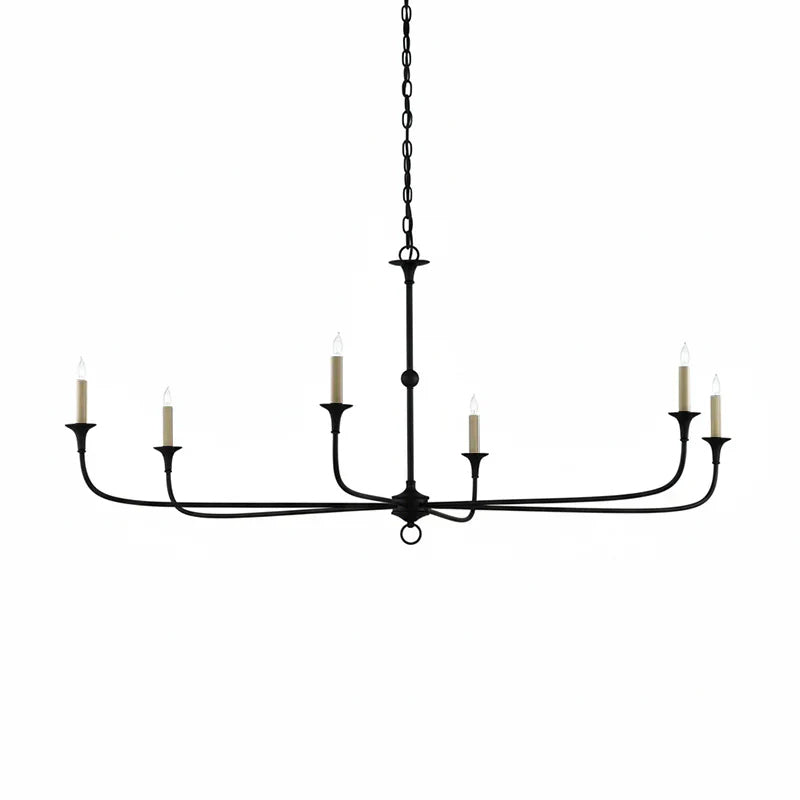 Cecil Chandelier – Minimalist Fluid Arm Candelabra Chandelier