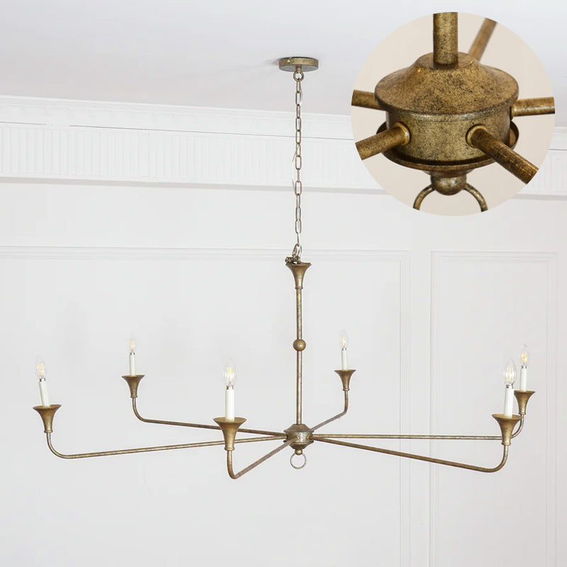 Cecil Chandelier – Minimalist Fluid Arm Candelabra Chandelier