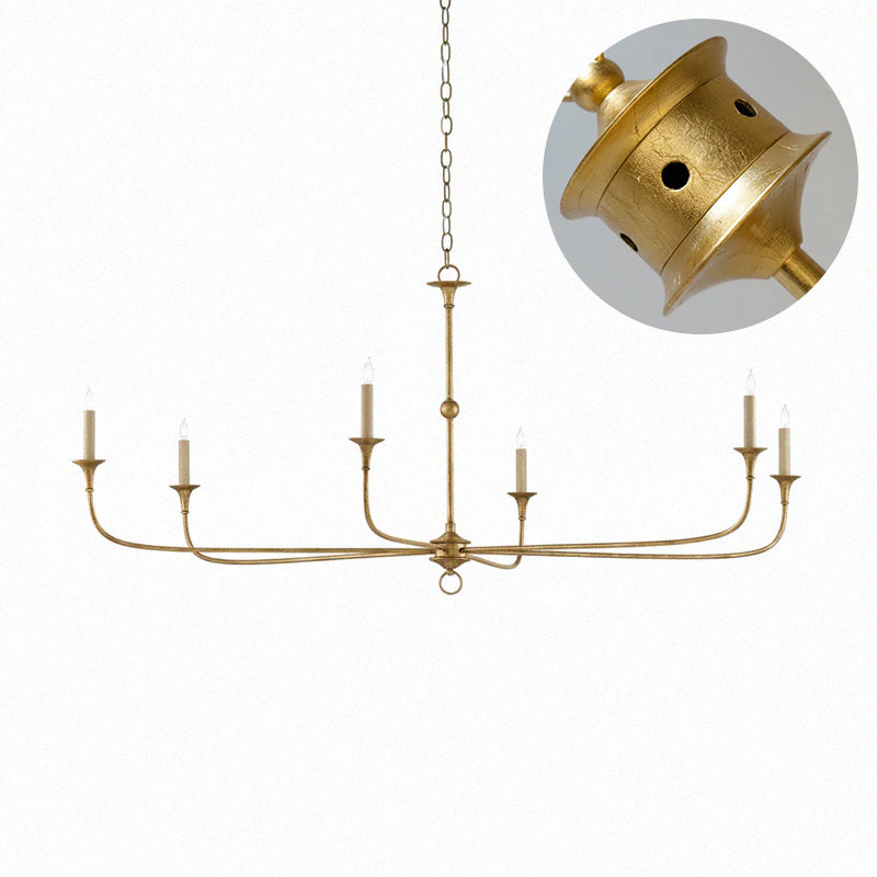 Cecil Chandelier – Minimalist Fluid Arm Candelabra Chandelier