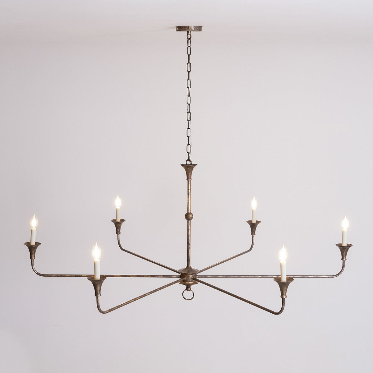 Cecil Chandelier – Minimalist Fluid Arm Candelabra Chandelier